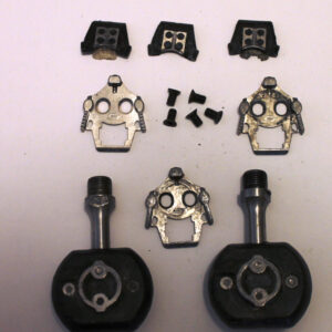Speedplay Frog Clipless Pedals Cleats Set Vintage Black Silver Steel Road MTB Pkg 1