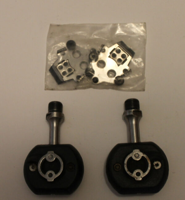 Speedplay Frog Clipless Pedals Cleats Set Vintage Black Silver Steel Road MTB Pkg 2
